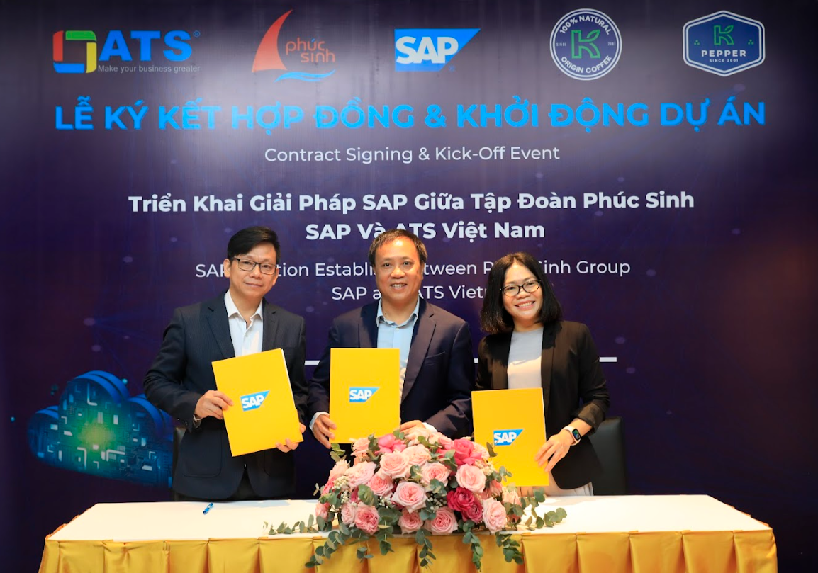 LỄ KÝ KẾT THỎA THUẬN HỢP TÁC GIỮA PHÚC SINH GROUP VỚI CÔNG TY SAP VIỆT NAM & ATS VIỆT NAM NĂM 2023